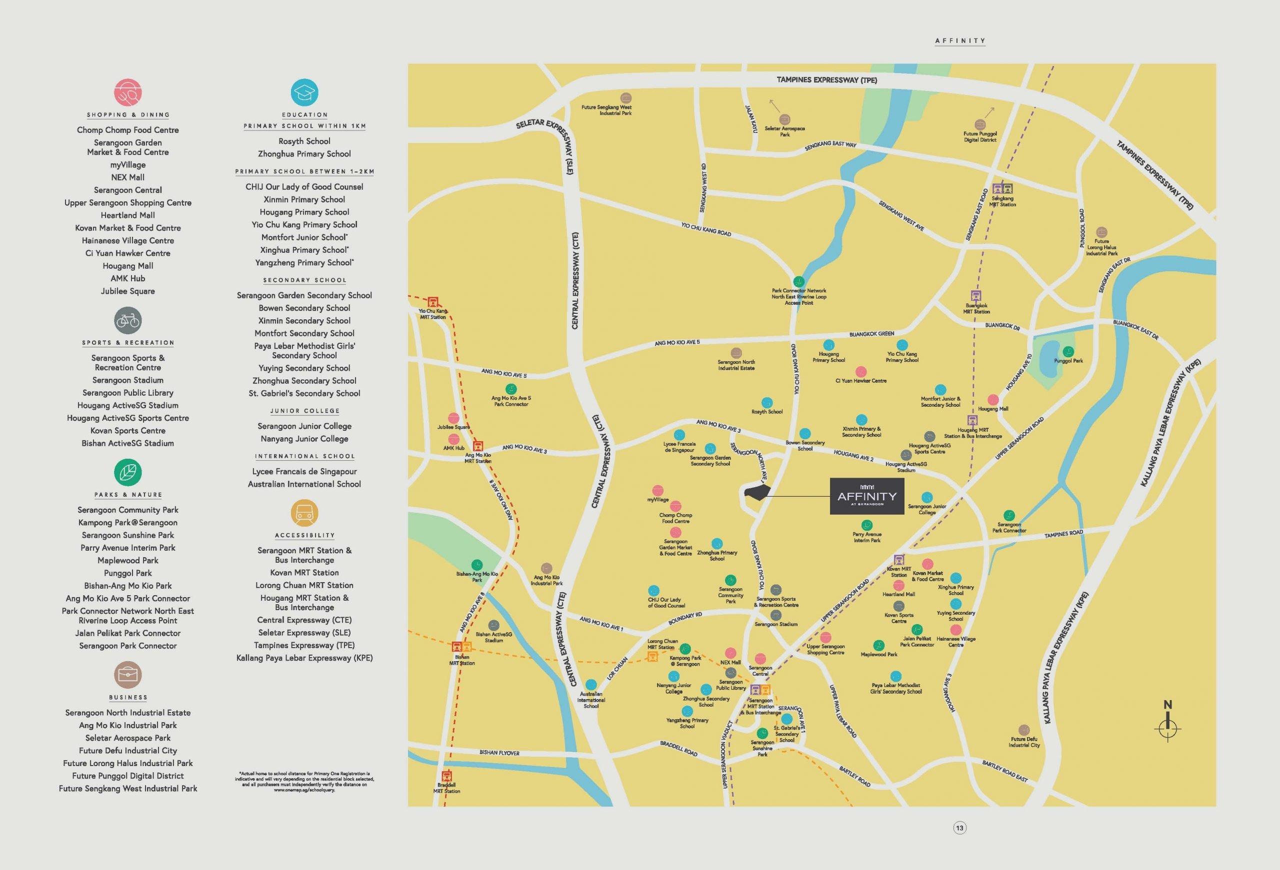 affinity at serangoon location map